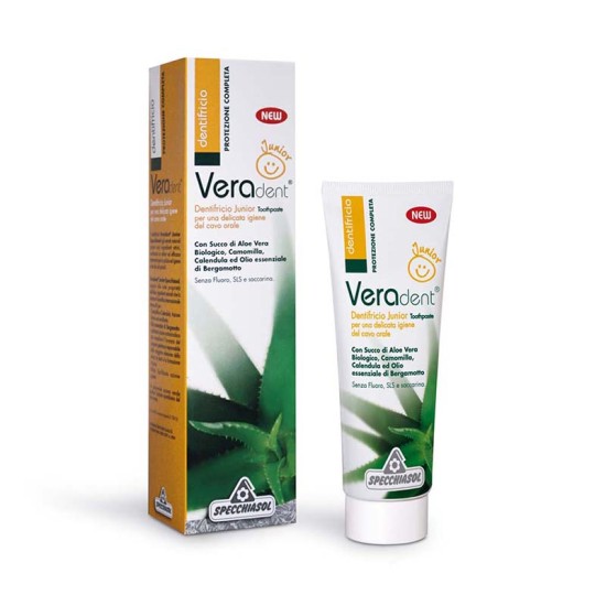 Veradent junior 75ml by Specchiasol Φυτικές οδοντόκρεμες χωρίς φθόριο